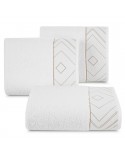 Ręcznik bawełna 70x140 Blanca 9 biały/złoty Eurofirany 