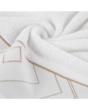 Ręcznik bawełna 70x140 Blanca 9 biały/złoty Eurofirany 