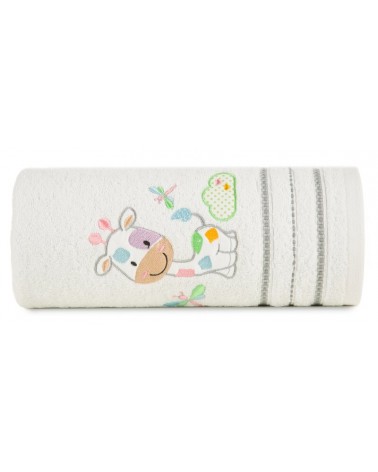 Ręcznik bawełniany z kapturkiem 100x100 Baby 33 biały Eurofirany 