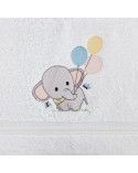 Ręcznik bawełniany z kapturkiem 100x100 Baby 50 biały Eurofirany 