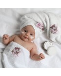 Ręcznik bawełniany z kapturkiem 100x100 Baby 52 biały Eurofirany 