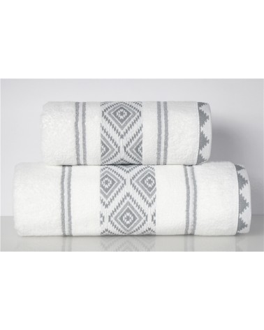 Ręcznik bawełna 70x130 Azteka biały Greno