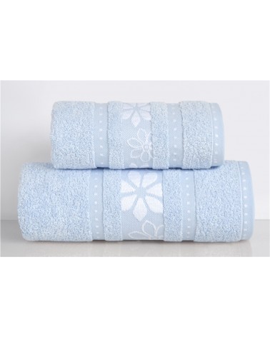 Ręcznik bawełna 30x50 Margarita błękitny Greno