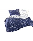 Pościel bawełna 160x200 + 2x70x80 Major Navy Blue COTTONLOVE EXCLUSIVE Darymex