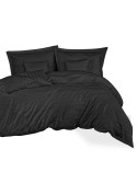 Pościel bambusowa 180x200 + 2x70x80 + 4x40x40 Bamboo Stripe Black Darymex