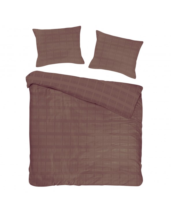 Pościel satyna bawełniana 140x200 + 1x70x80 Marsela brązowa Exclusive Darymex
