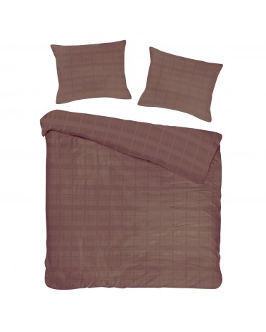 Pościel satyna bawełniana 140x200 + 1x70x80 Marsela brązowa Exclusive Darymex
