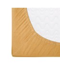 Prześcieradło bawełna jersey 180x200x20 z gumką musztardowe Darymex
