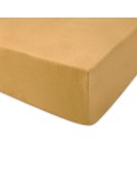 Prześcieradło bawełna jersey 200x220x20 z gumką musztardowe Darymex