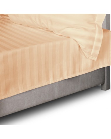 Prześcieradło bambusowe 220x260 Stripe bez gumki Beige Darymex