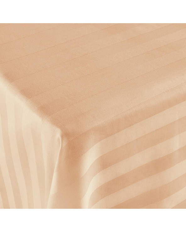 Prześcieradło bambusowe 220x260 Stripe bez gumki Beige Darymex