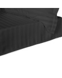 Prześcieradło bambusowe 220x260 Stripe bez gumki Black Darymex