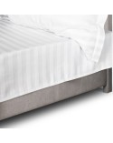 Prześcieradło bambusowe 160x240 Stripe bez gumki White Darymex