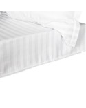 Prześcieradło bambusowe 160x240 Stripe bez gumki White Darymex