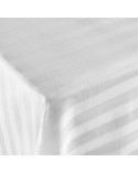 Prześcieradło bambusowe 160x240 Stripe bez gumki White Darymex