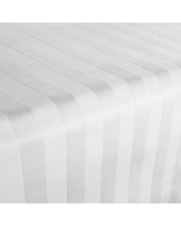 Prześcieradło bambusowe 220x260 Stripe bez gumki White Darymex