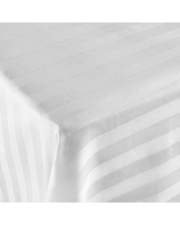 Prześcieradło bambusowe 220x260 Stripe bez gumki White Darymex