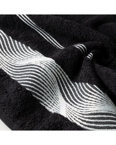 Ręcznik bawełna 50x90 Sylwia 2 czarny Eurofirany 
