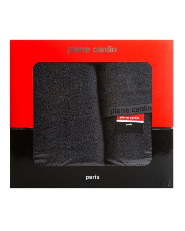 Ręcznik bawełna 30x50 + 50x90 + 70x140 kpl 3 szt Pierre Cardin Evi stalowy Eurofirany Ręcznik bawełna 30x50 + 50x90 + 70x140 kpl 3 szt Pierre Cardin Evi stalowy Eurofirany