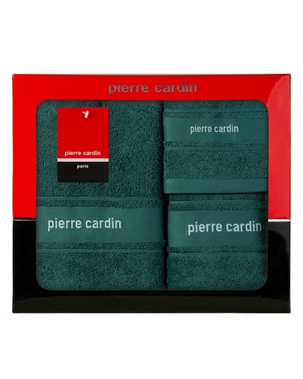 Ręcznik bawełna 30x50 + 50x90 + 70x140 kpl 3 szt Pierre Cardin Nel ciemnoturkusowy Eurofirany Ręcznik bawełna 30x50 + 50x90 + 70x140 kpl 3 szt Pierre Cardin Nel ciemnoturkusowy Eurofirany
