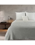 Koc bawełniany 220x240 Silk 6 srebrny/biały Eurofirany 