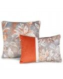 Poszewka velvet 45x45 popielata/ceglasta Anele Eurofirany 
