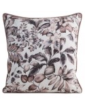 Poszewka velvet 45x45 Hana biała/brązowa Eurofirany