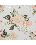 Zasłona 135x270 Rose biała/różowa Eurofirany 