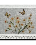 Zazdrostka 150x60 Flora biała/żółta Eurofirany 