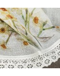 Zazdrostka 150x60 Flora biała/żółta Eurofirany 