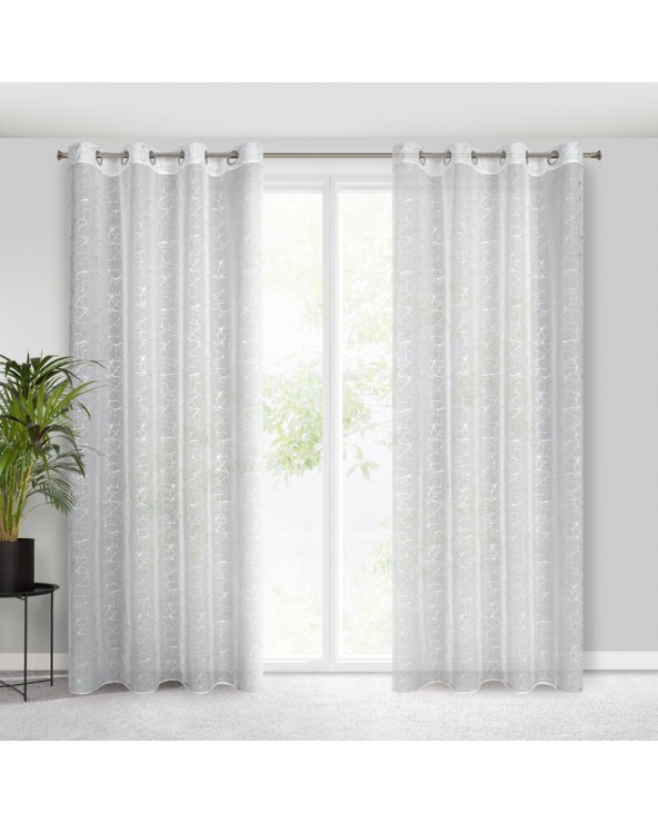 Firana 140x250 Reva biała/srebrna Eurofirany 
