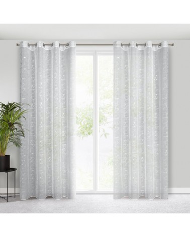Firana 140x250 Reva biała/srebrna Eurofirany 