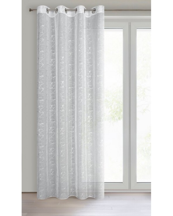 Firana 140x250 Reva biała/srebrna Eurofirany 