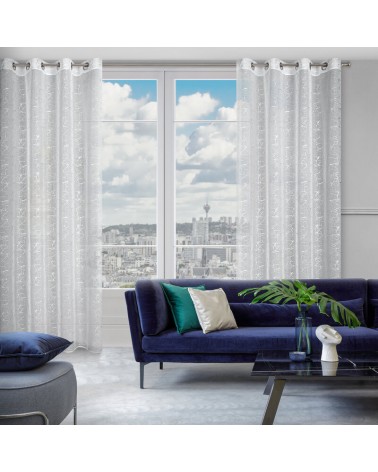 Firana 140x250 Reva biała/srebrna Eurofirany 