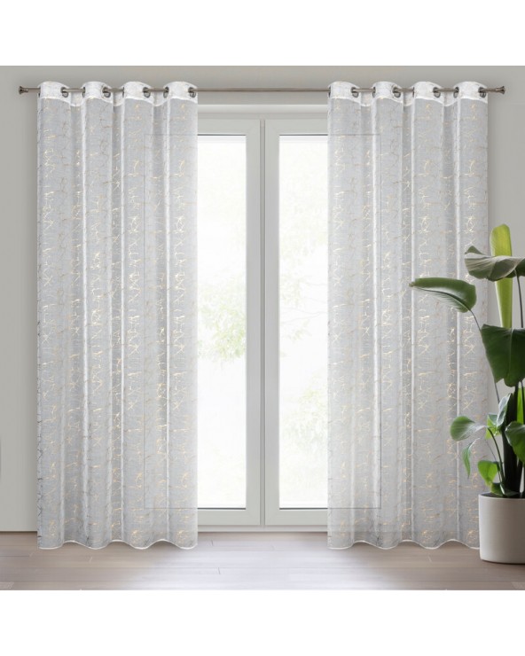 Firana 140x250 Reva biała/szampańska Eurofirany Firana 140x250 Reva biała/szampańska Eurofirany