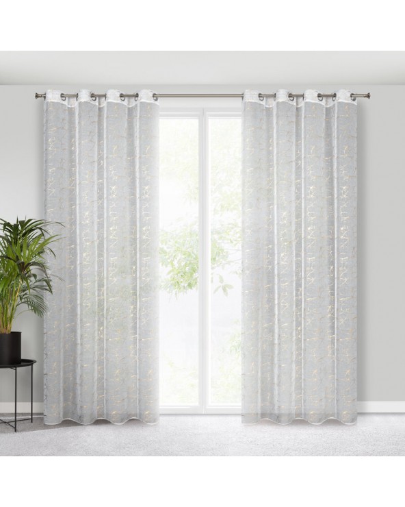 Firana 140x250 Reva biała/szampańska Eurofirany Firana 140x250 Reva biała/szampańska Eurofirany