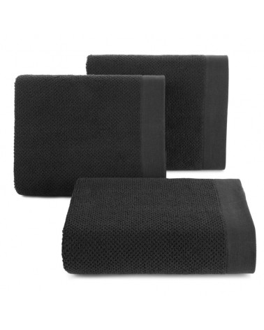 Ręcznik bawełna 30x50 Riso czarny Eurofirany