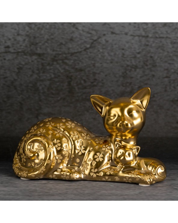 Figurka dekoracyjna 22x9x14cm Kity złota Eurofirany