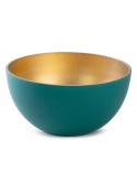 Misa dekoracyjna 25x13cm Lotos 9/1 turkusowa/złota Eurofirany 