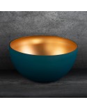 Misa dekoracyjna 25x13cm Lotos 9/1 turkusowa/złota Eurofirany 