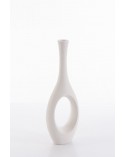 Wazon dekoracyjny 12x6x36cm Riso 2/14 kremowy Eurofirany