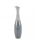 Wazon dekoracyjny 15x15x60cm Neli/16 srebrny/czarny Eurofirany