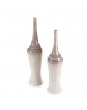 Wazon dekoracyjny 16x16x66cm Rosina/01 kremowy/brązowy Eurofirany