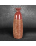 Wazon dekoracyjny 18x17x51cm Elda/04 czerwony/jasnobrązowy Eurofirany