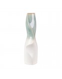 Wazon dekoracyjny 14x13x37cm Liana/01 kremowy/miętowy Eurofirany