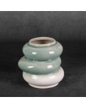 Wazon dekoracyjny 19x18x19cm Liana/03 kremowy/miętowy Eurofirany