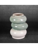Wazon dekoracyjny 21x19x26cm Liana/04 kremowy/miętowy Eurofirany