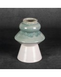Wazon dekoracyjny 17x17x23cm Liana/07 kremowy/miętowy Eurofirany