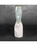 Wazon dekoracyjny 16x16x62cm Liana/02 kremowy/miętowy Eurofirany