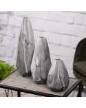 Wazon dekoracyjny 14x13x40cm Nikol/01 popielaty/biały Eurofirany
